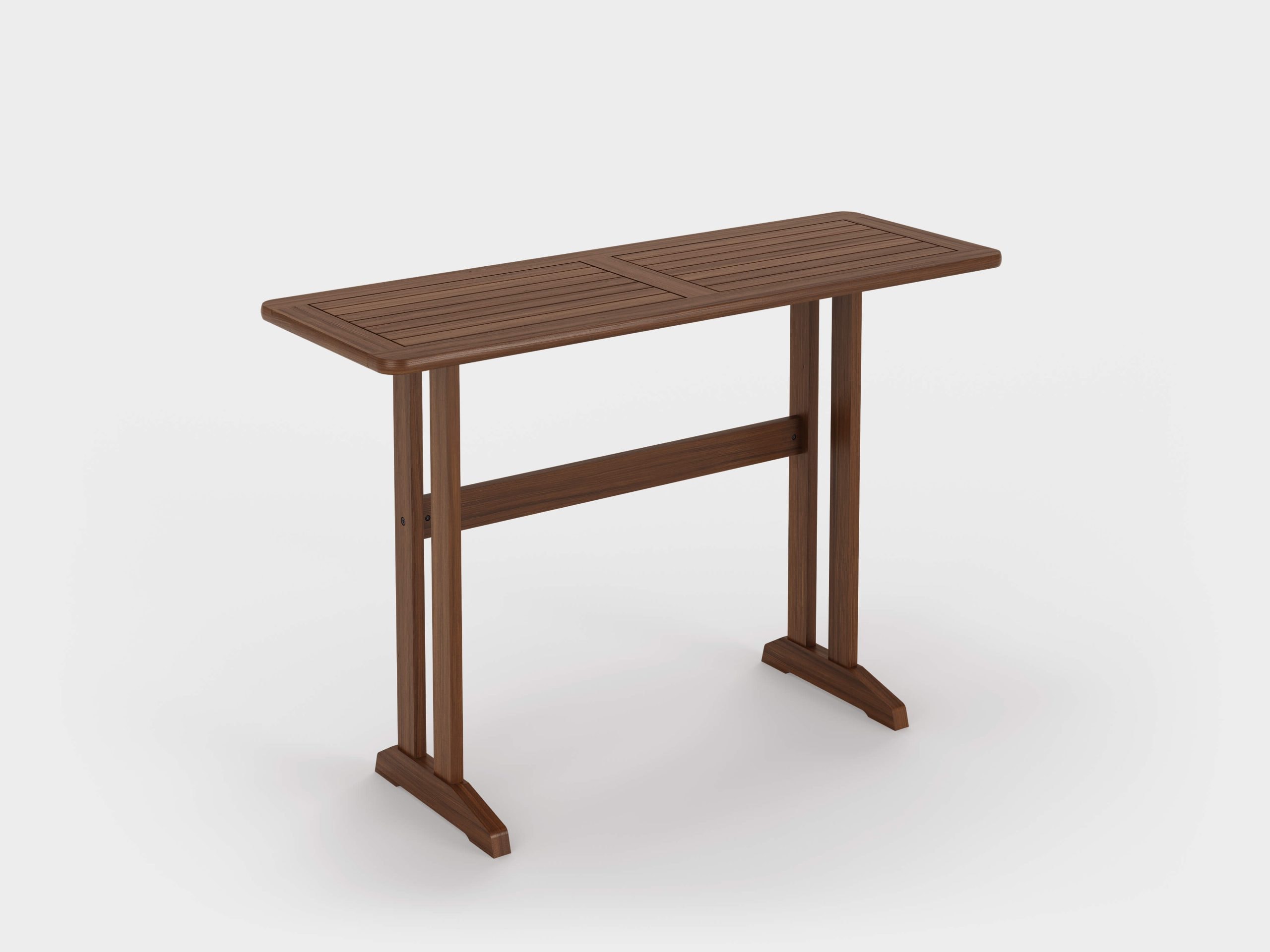 Foundations 54×19″ Counter-Height Ipe Rail Table